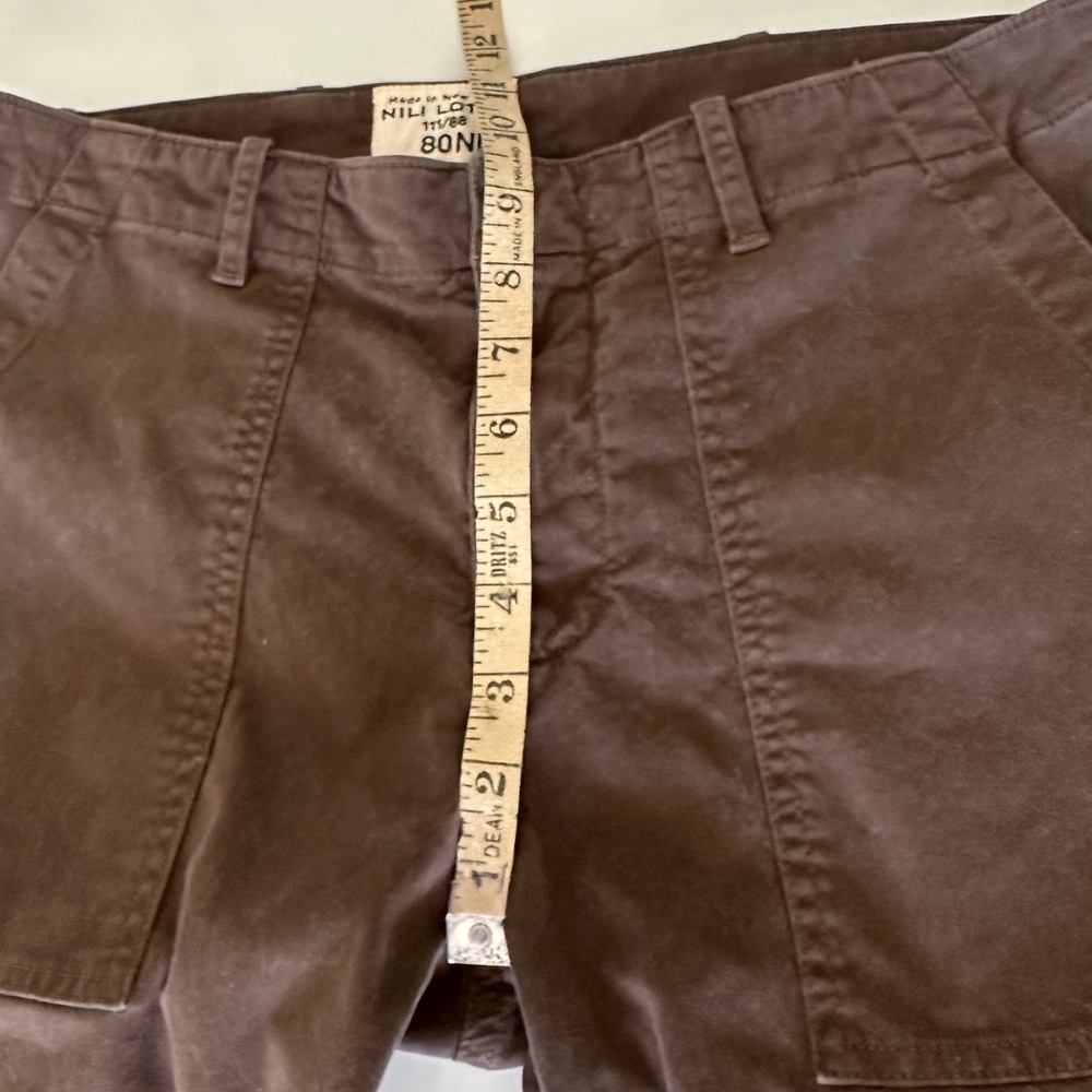 Nili Lotan French Military Style Brown Pants Size 6 - Picture 10 of 12